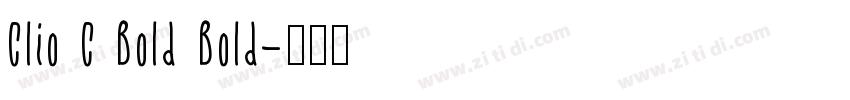 Clio C Bold Bold字体转换